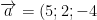 \overrightarrow{a}=(5;2;-4),\: \overrightarrow{b}=(4;-2;2)